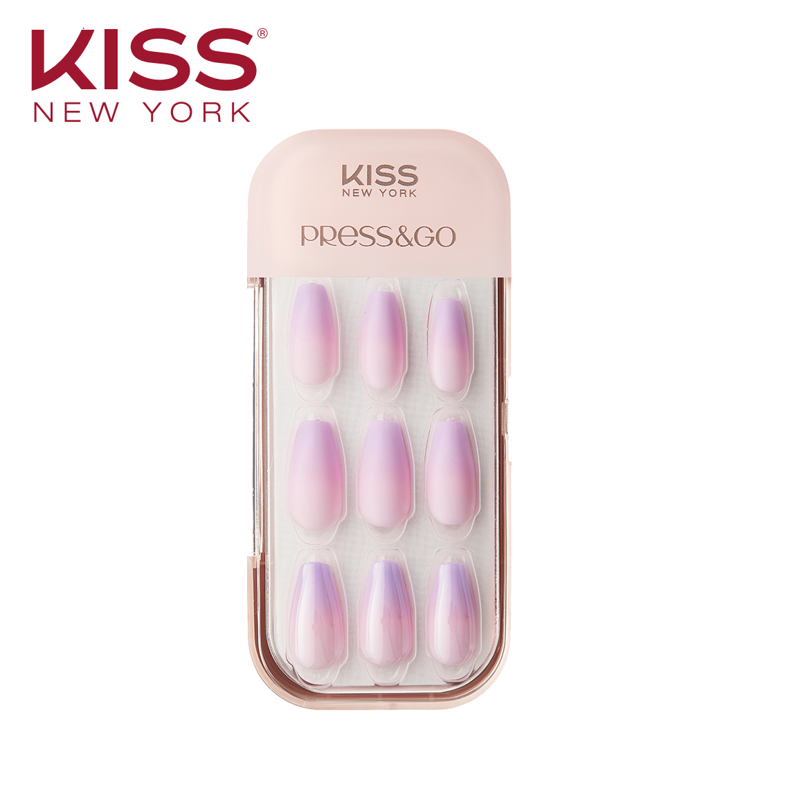  Bộ 30 Móng Tay Gel Tự Dán Press & Go Kiss New York Nail Box - Cherry Berry (KPNC04K) 
