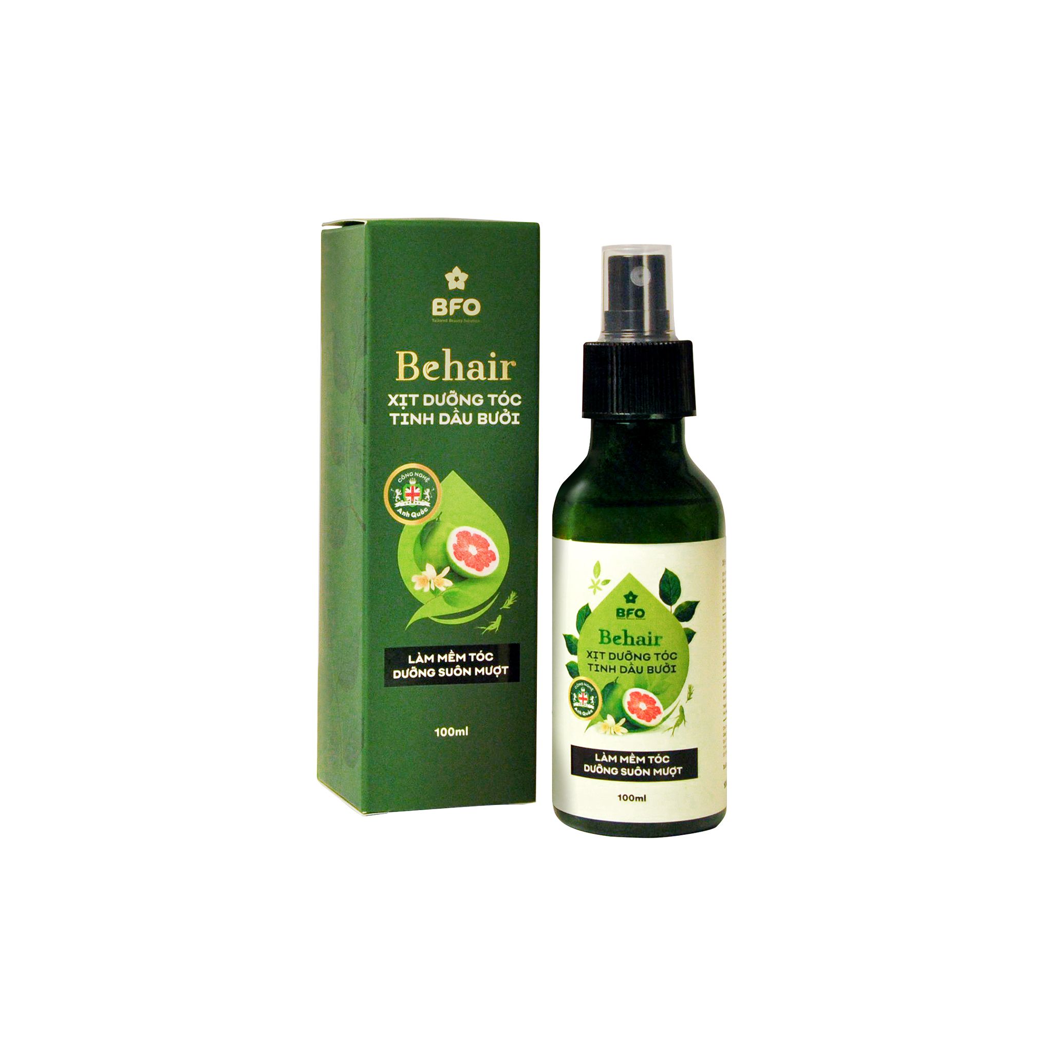  Xịt dưỡng và hỗ trợ mọc tóc tinh dầu bưởi Behair - 100ml 