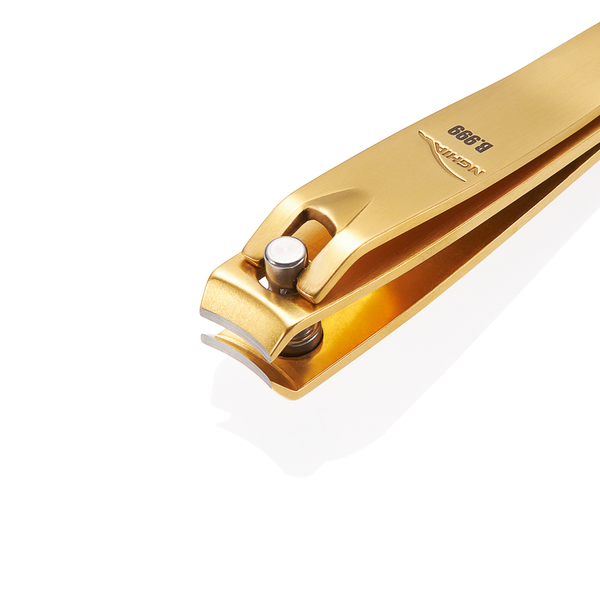  Bấm móng tay inox Kềm Nghĩa mạ vàng 24K lưỡi cong loại lớn B.999 