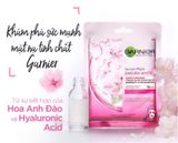  Mặt Nạ Garnier Tinh Chất Hoa Anh Đào Dưỡng Sáng, Mờ Thâm Sakura White Pinkish Glow Hydration Serum Mask 28ml 