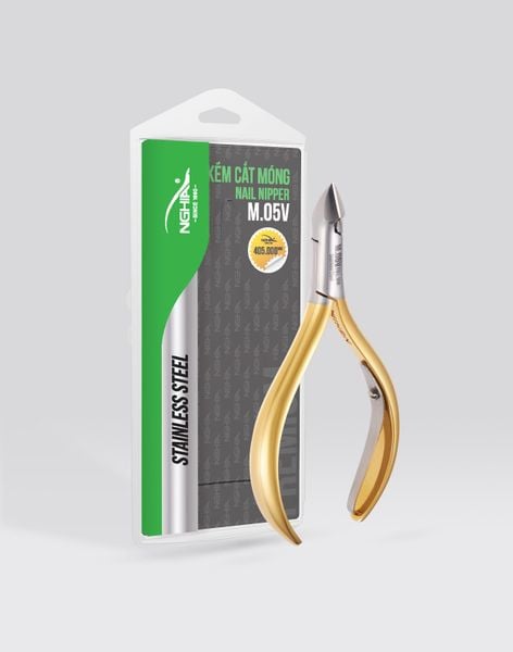  Kềm cắt móng Kềm Nghĩa thép không gỉ mạ vàng M.05V 