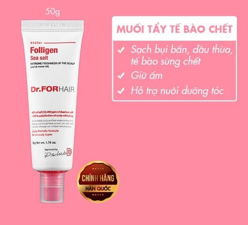  [Quà Tặng] Muối TTBC da dầu Dr.Forhair Sea Salt Scaler 50gr - QT không bán 