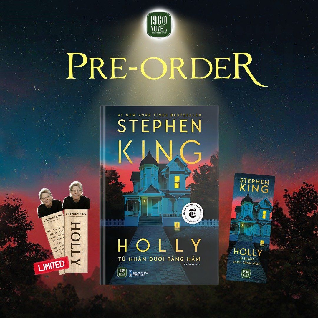  HOLLY - TÙ NHÂN DƯỚI TẦNG HẦM (Stephen King) + KÈM 30 QUÀ TẶNG BOOKMARK GỖ 