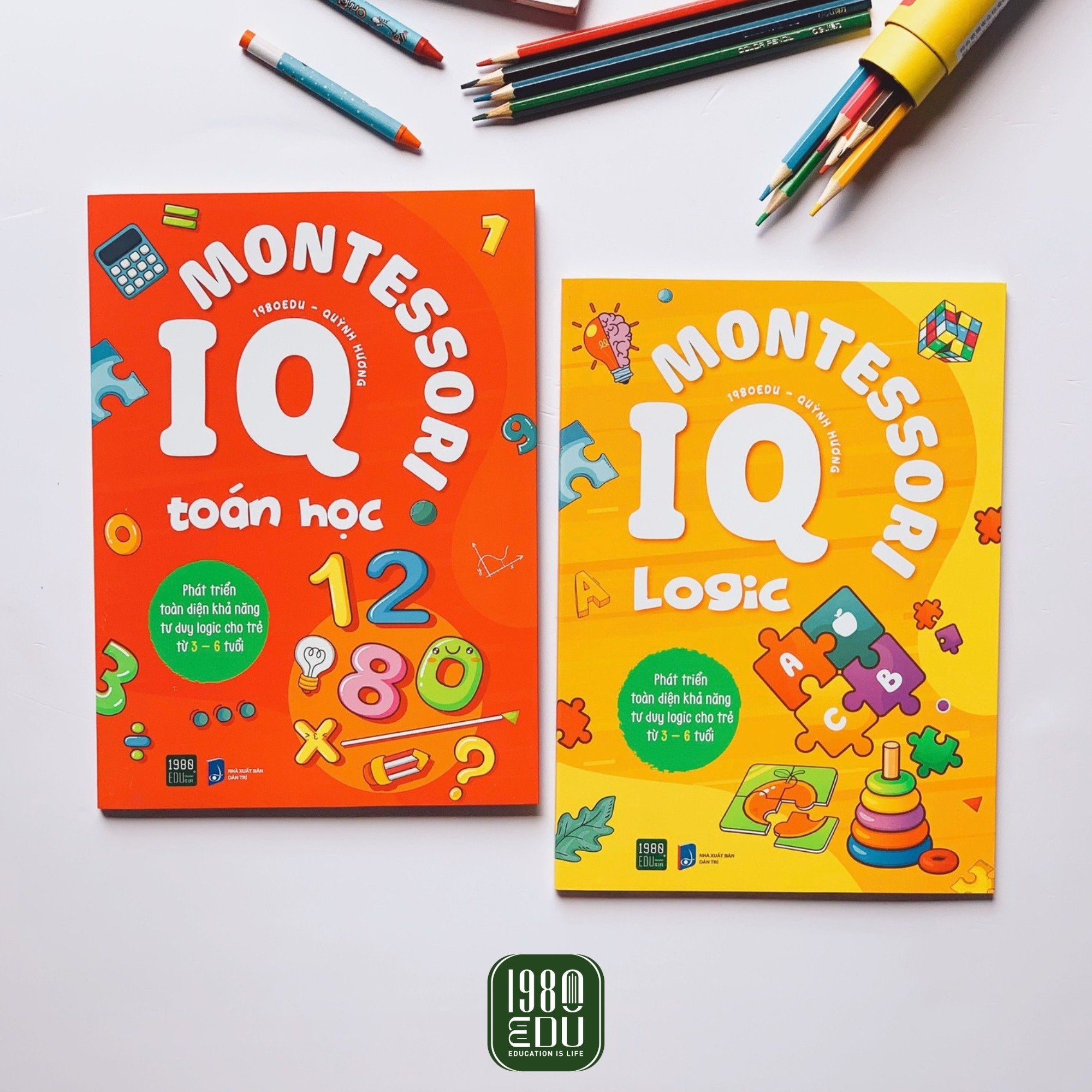  Bộ sách IQ Montessori Logic và IQ Montessori Toán Học 