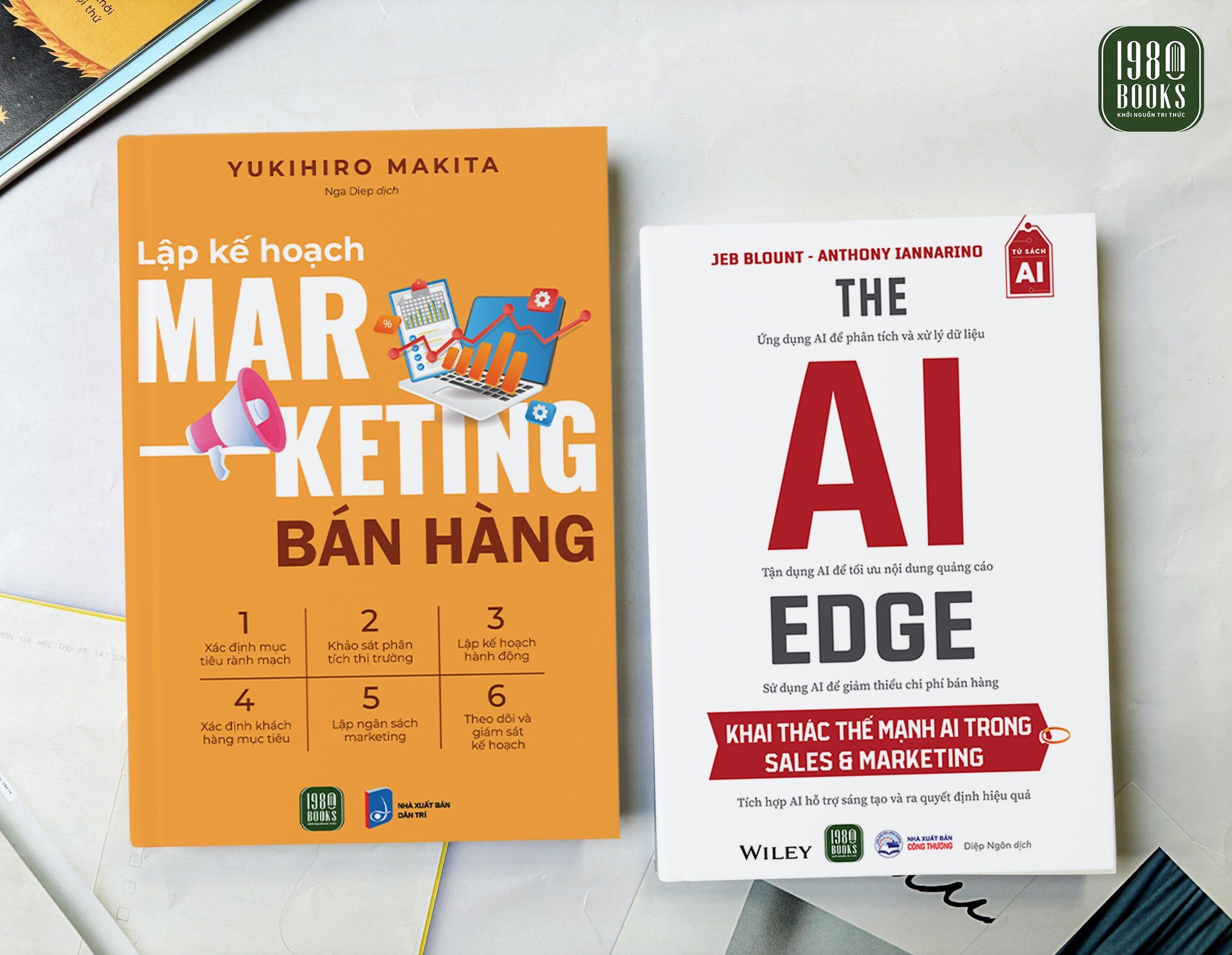  Combo 2 cuốn sách Lập kế hoạch marketing bán hàng + The AI Edge 