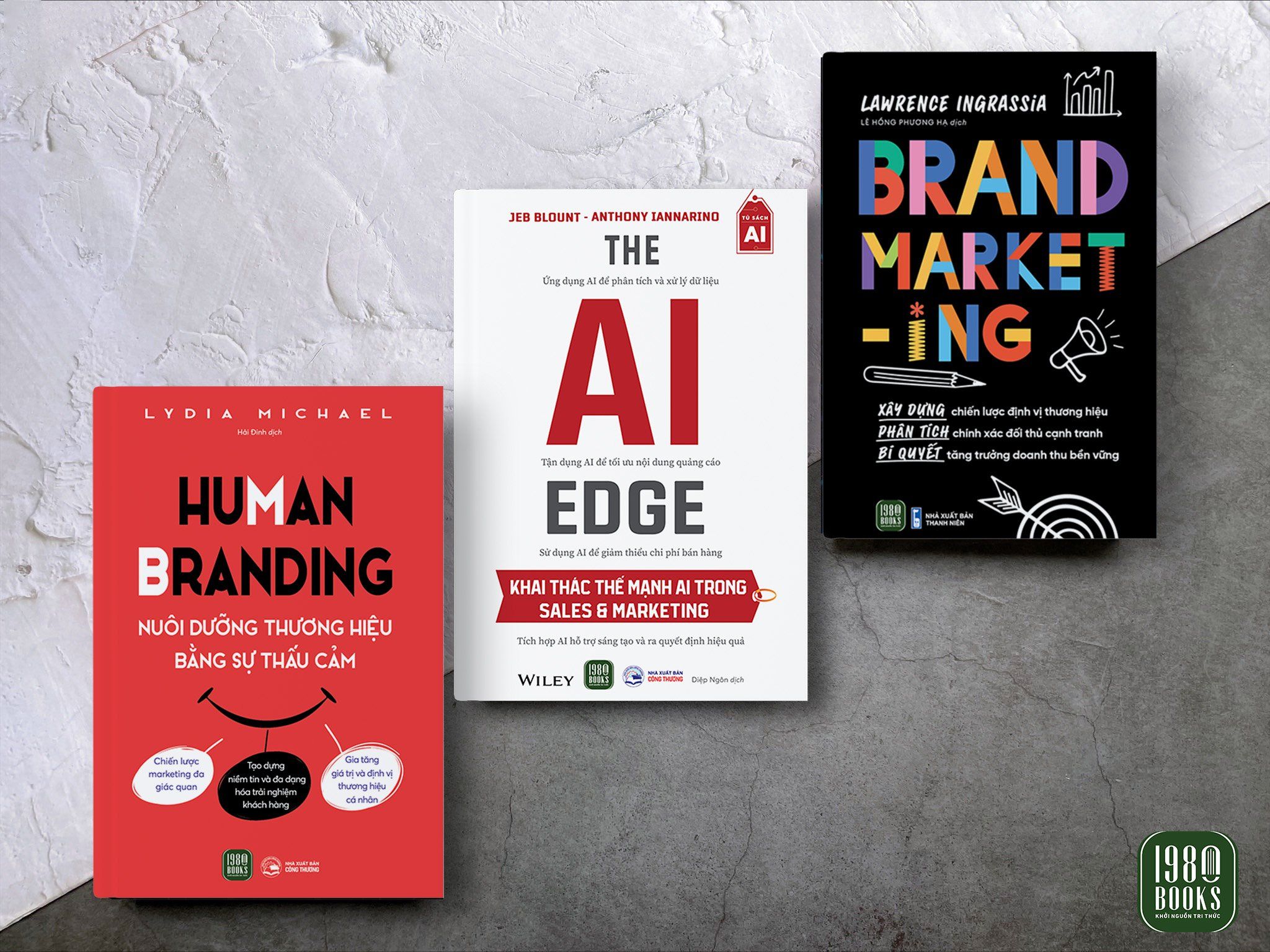  Combo 3 cuốn sách Human Branding + The AI Edge + Brand Marketing 