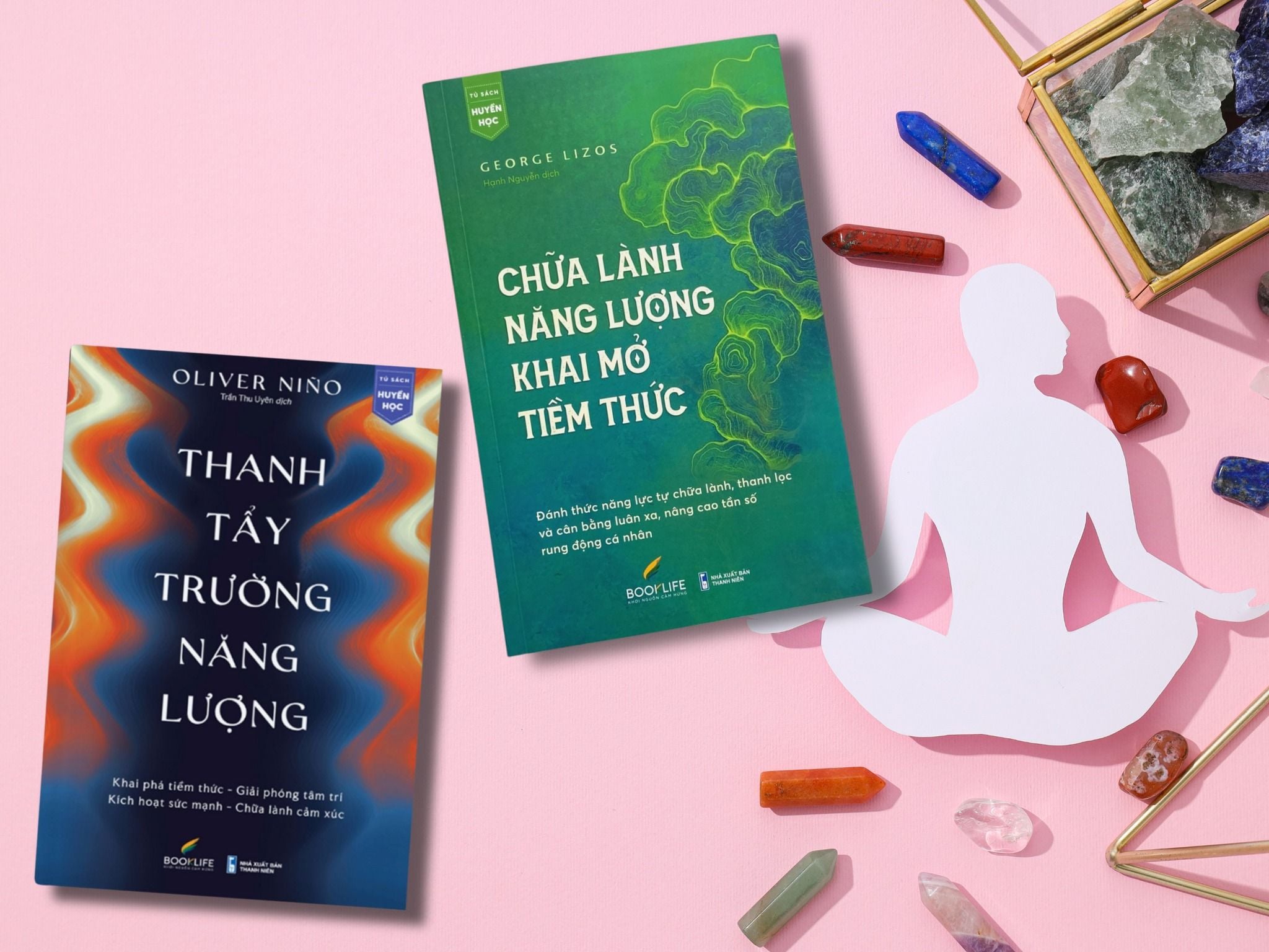 Combo 2 cuốn sách Thanh tẩy trường năng lượng + Chữa lành năng lượng khai mở tiềm thức 