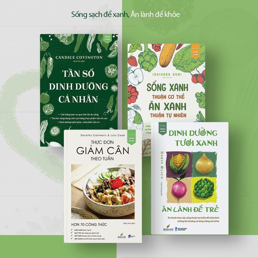  Combo 4 cuốn sách Ăn xanh - Sống khỏe 