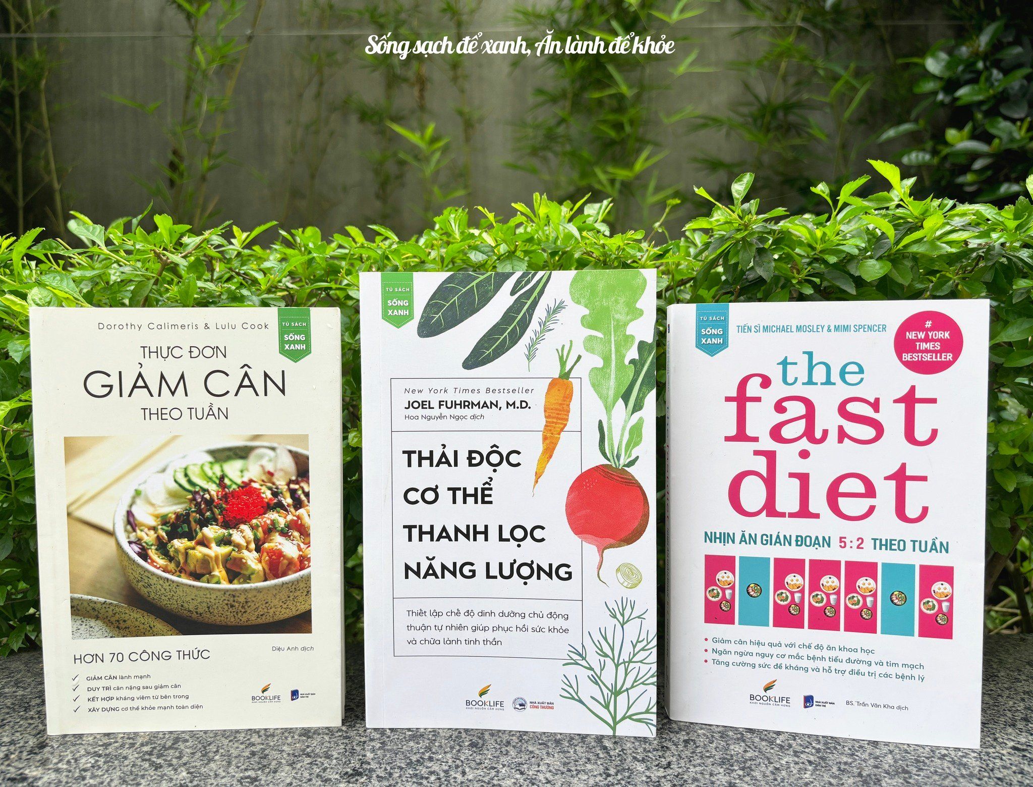  Combo 3 cuốn sách Thực đơn giảm cân theo tuần + Thải độc cơ thể thanh lọc năng lượng + The fast diet 
