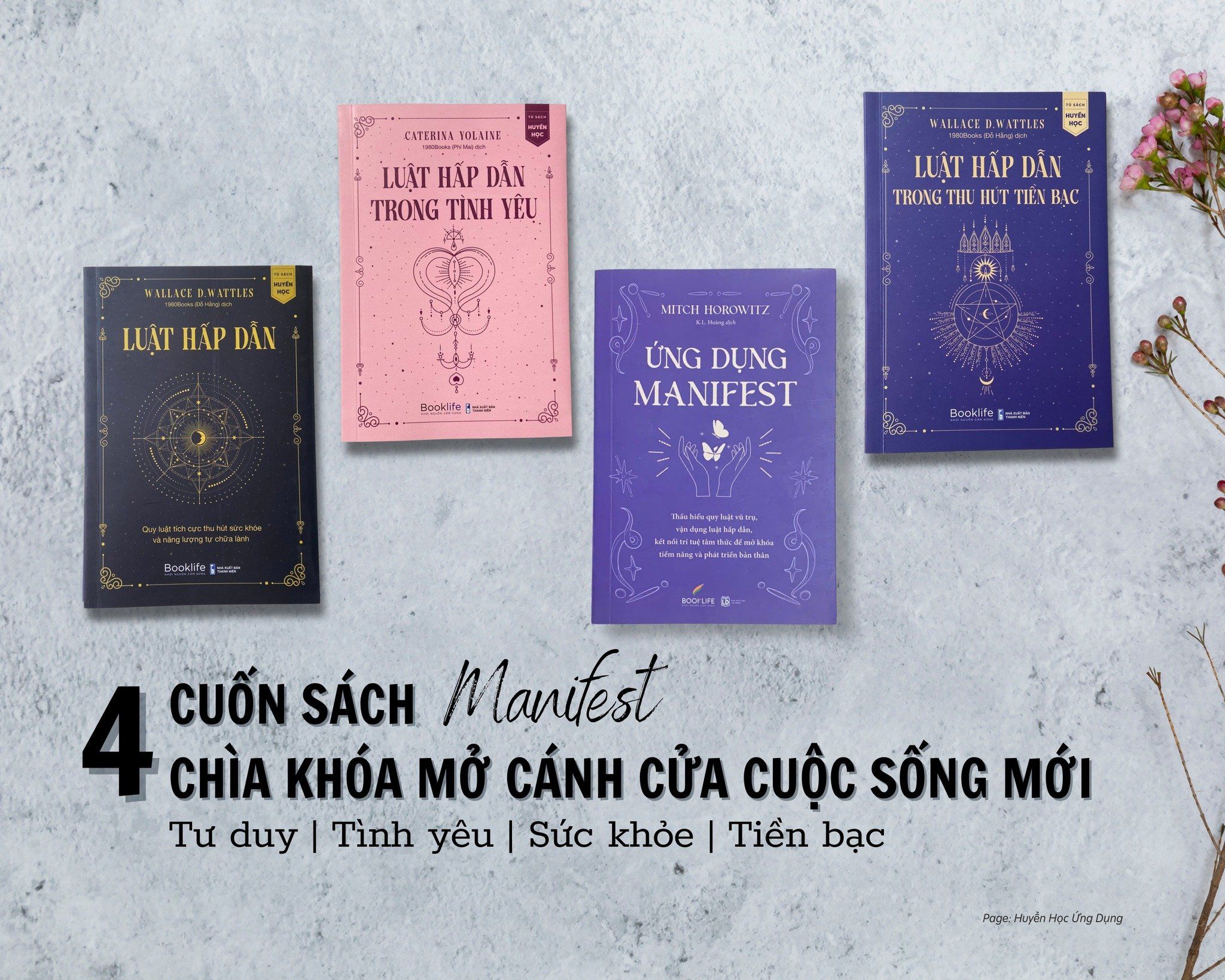  Combo 4 cuốn sách về Luật hấp dẫn và Manifest 