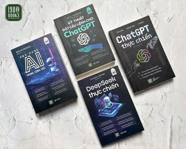  Combo 4 cuốn sách Ứng dụng AI trong công việc + Deepseek thực chiến + Kỹ thuật đặt câu lệnh ChatGPT + ChatGPT thực chiến 
