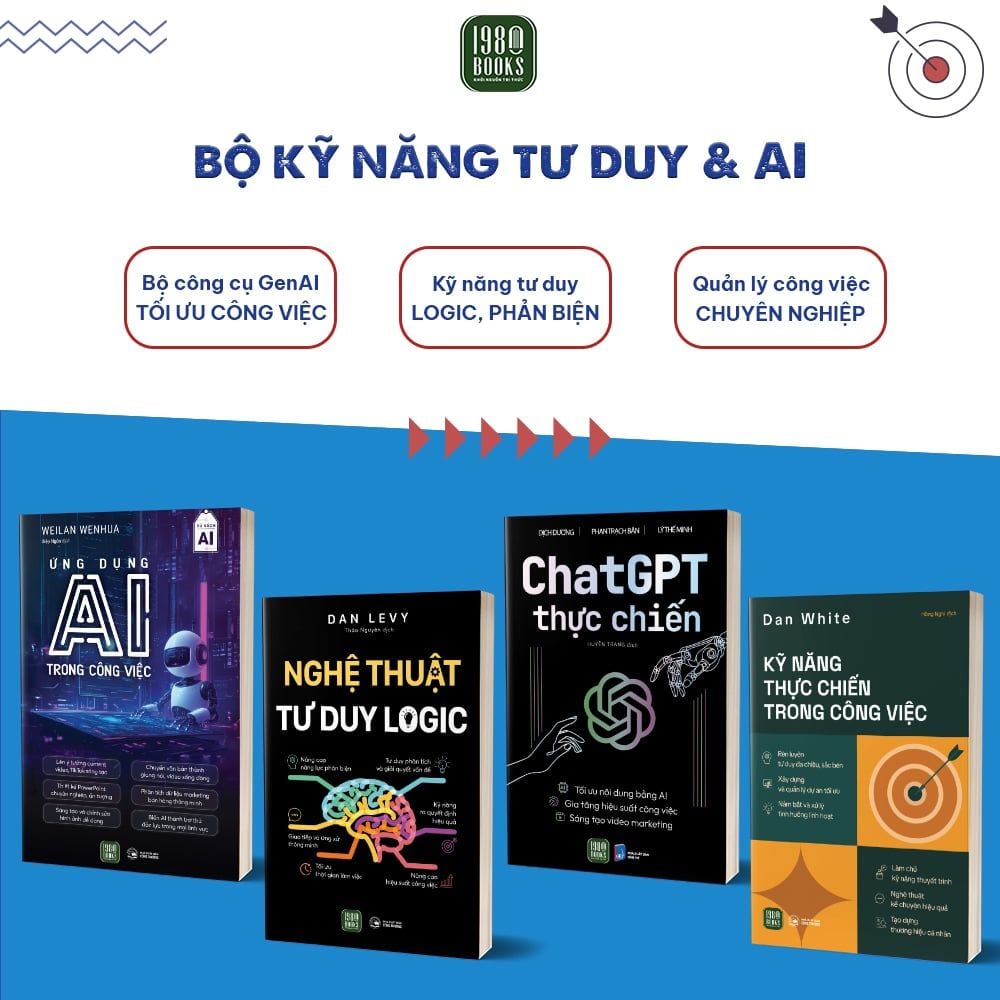  Bộ 4 cuốn sách Kỹ năng Tư duy và AI 