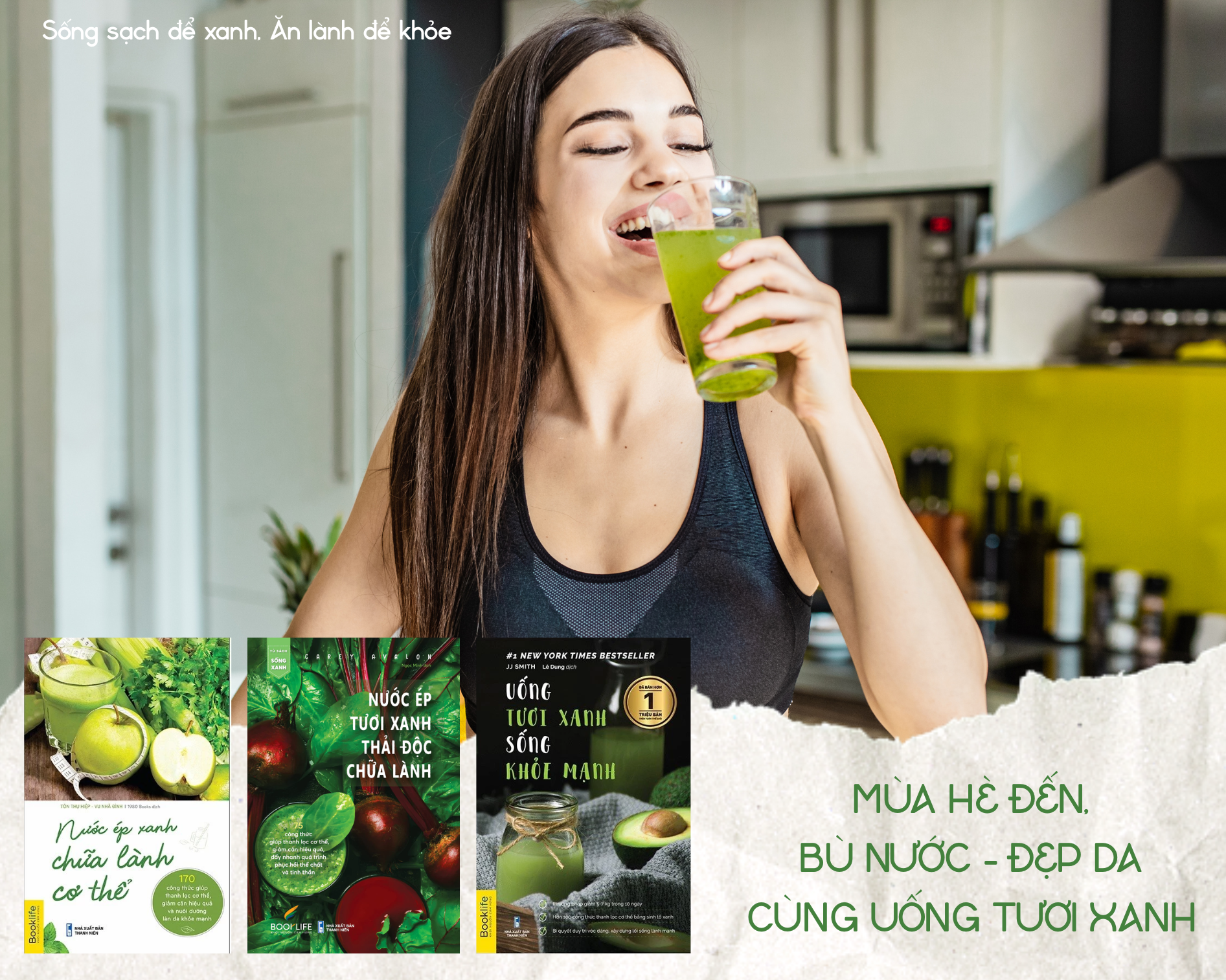  [Combo 3] Sách Nước ép - Thải độc + Nước ép xanh + Uống tươi xanh 