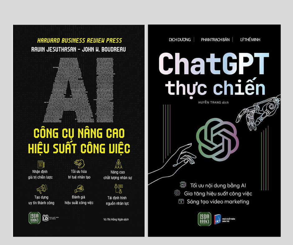  Combo 2 cuốn sách ChatGPT thực chiến + AI - Công cụ nâng cao hiệu suất công việc 