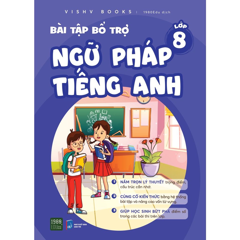  Sách Bài tập bổ trợ ngữ pháp Tiếng Anh lớp 8 1980books 