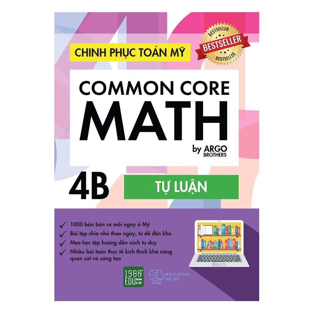  Sách - Common Core Math - Chinh phục toán Mỹ 4B (Xả Kho) 