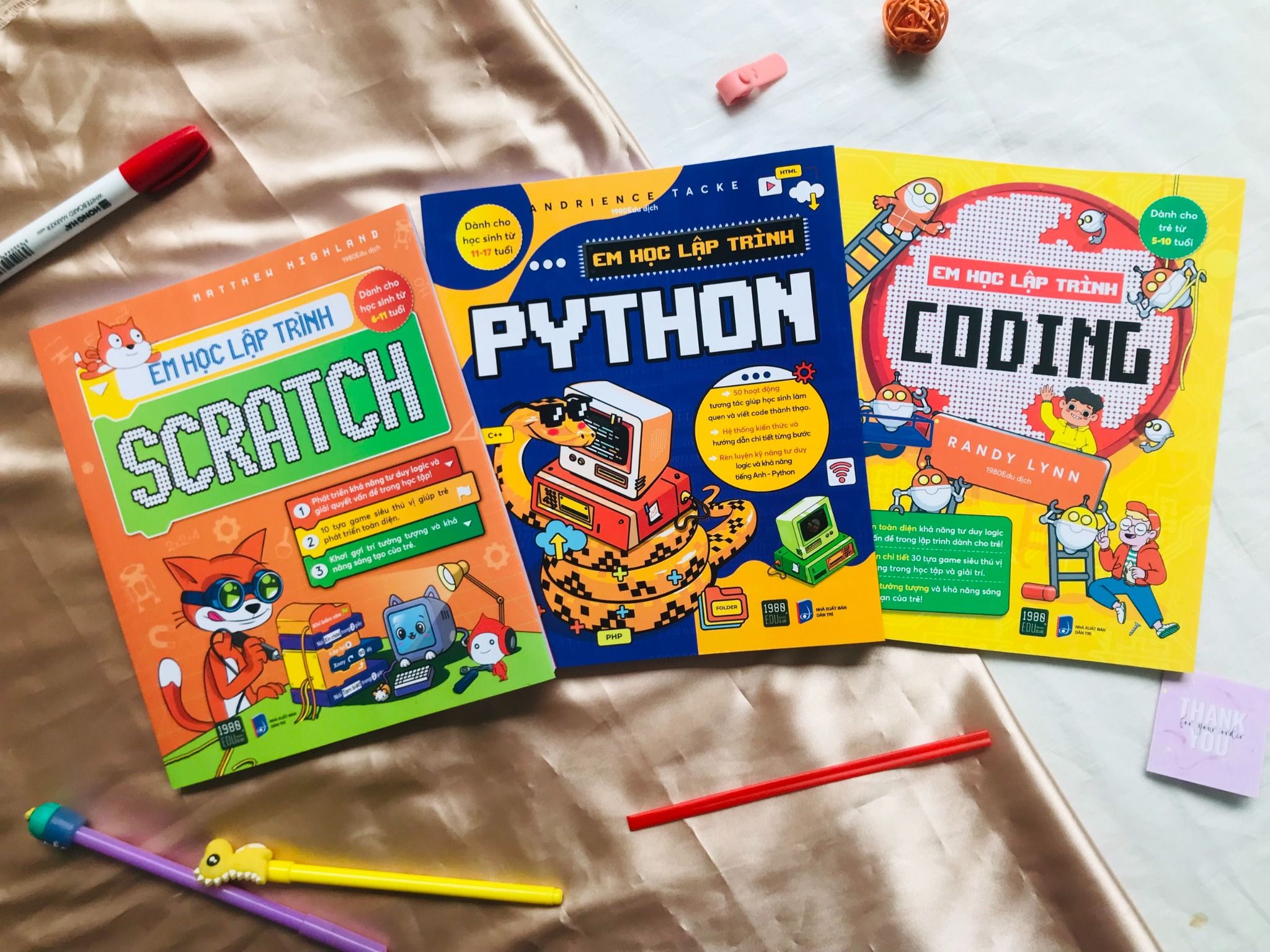  Combo Em Học Lập Trình Coding - Scratch - Python 