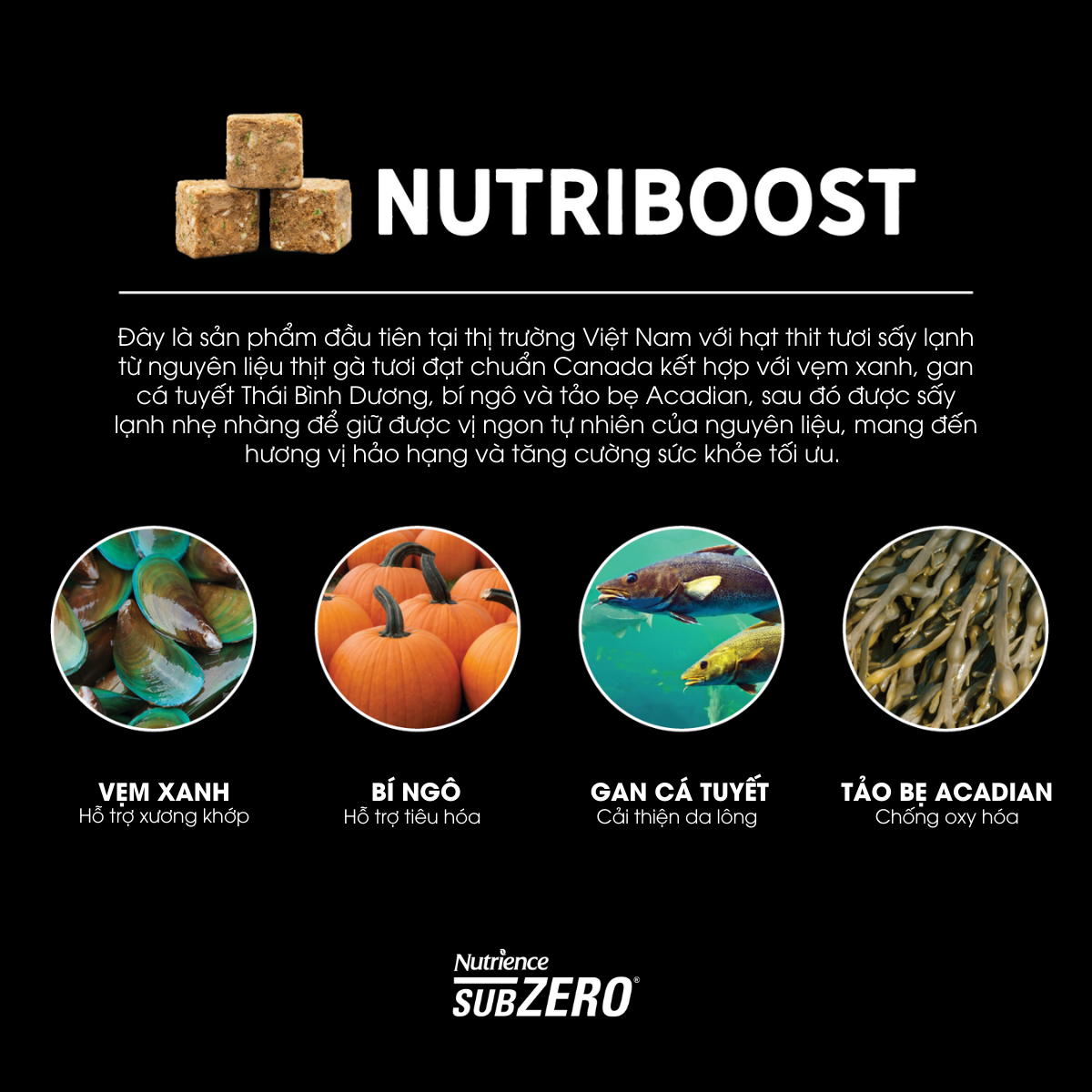  NT Subzero cho Mèo - Cá biển cao cấp và rau củ quả tự nhiên (Cho mọi giống mèo ở mọi lứa tuổi) - NEW LOOK 