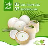 Combo 06.D: 03 Dừa Thơm Dứa - 03 Pudding Dừa
