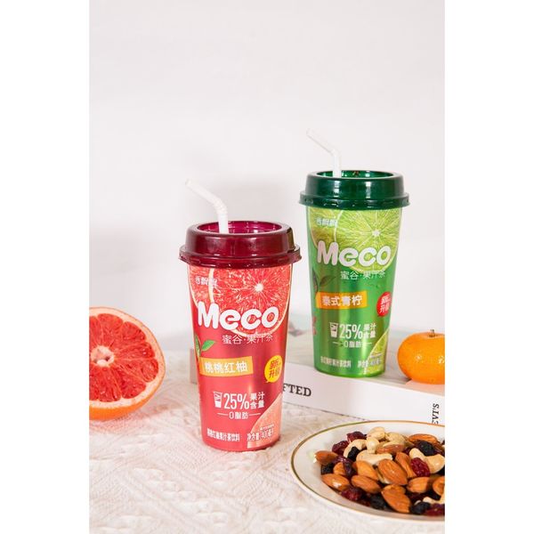 Combo 10 cốc trà hoa quả Meco vị Đào bưởi