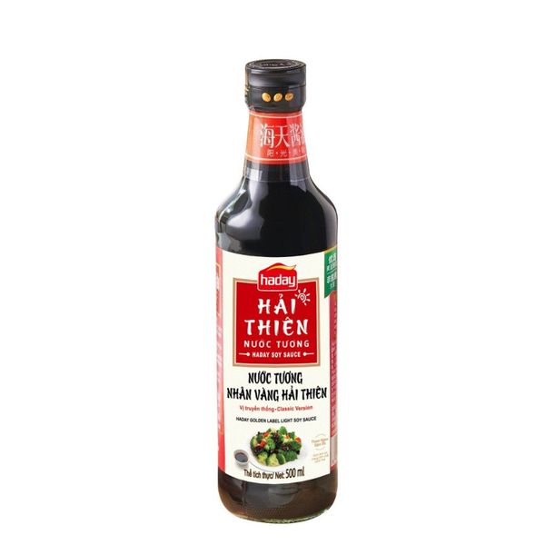 Nước tương nhãn vàng Hải Thiên vị truyền thống 500ml