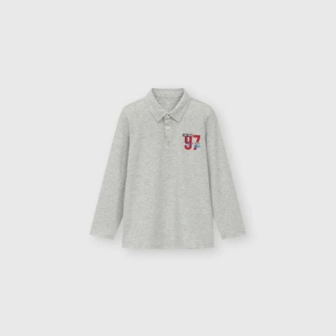 Áo Polo Dài Tay Bé Trai Cotton Usa Hình In