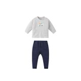 Bộ Dài Tay La Pomme Bonjour - 3Y Kẻ Ghi