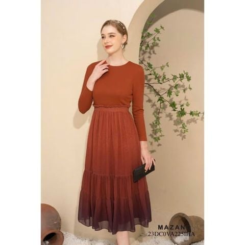 Váy đầm dáng xòe bo eo