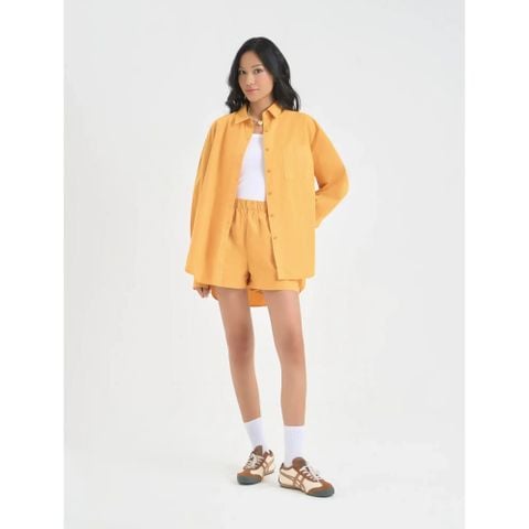 Áo Sơ Mi Nữ Cotton Dài Tay Dáng Suông