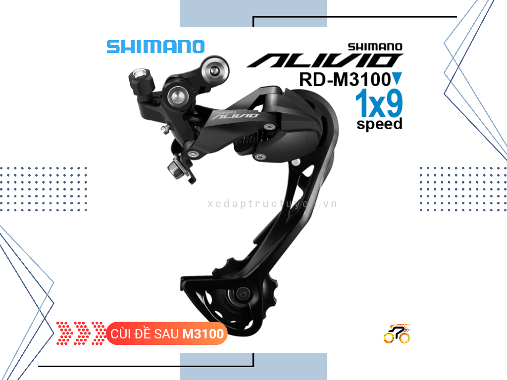 CÙI ĐỀ SAU SHIMANO ALIVIO RD M3100 (9 TỐC ĐỘ)