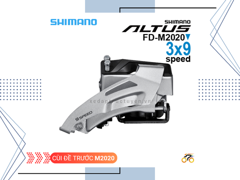 CÙI ĐỀ TRƯỚC SHIMANO ALTUS FD-M2020 (3 TỐC ĐỘ) - SƯỜN 34.9MM