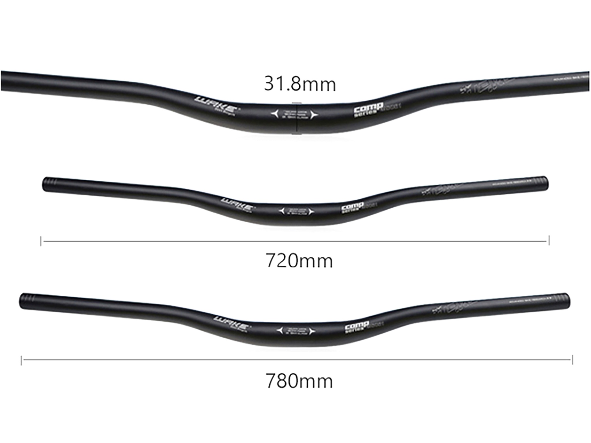 GHI ĐÔNG XE ĐẠP - WAKE COMP DOWNHILL 31.8mm x 720mm - 380g