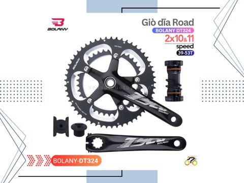 GIÒ DĨA XE ĐẠP ROAD – BOLANY DT324 - 39-53T - NHÔM CNC (KÈM CỐT RỖNG)