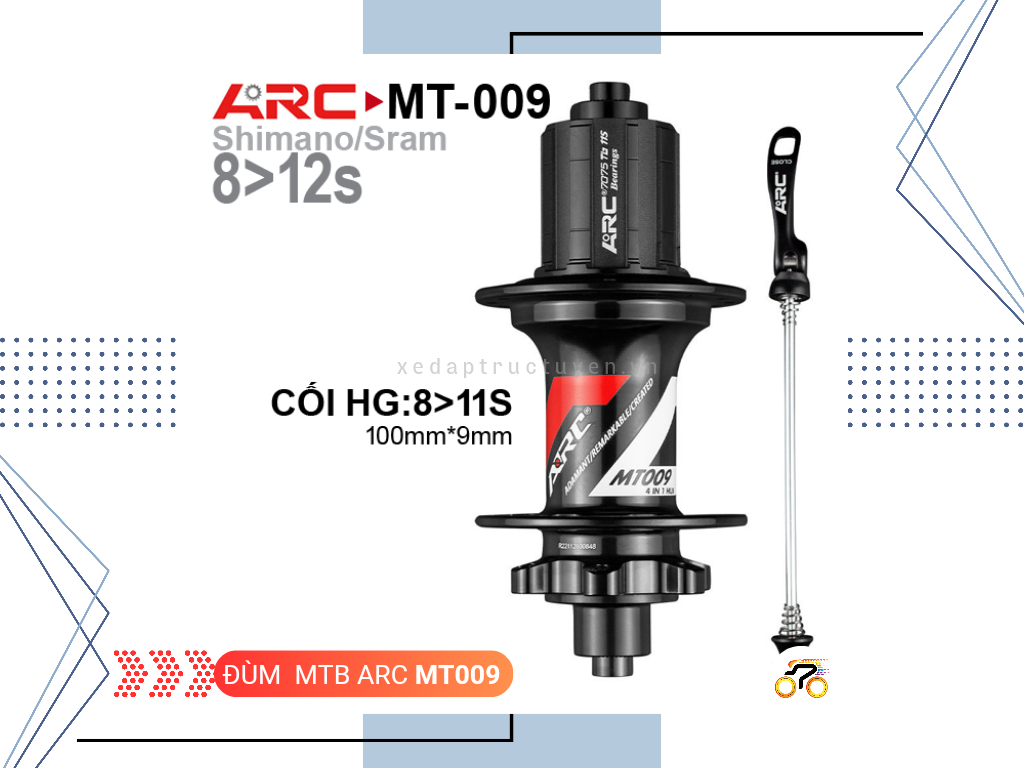 ĐÙM XE ĐẠP - HUB ARC MT009 - MTB - CỐI HG - BẠC ĐẠN - THẮNG ĐĨA - 32L ...