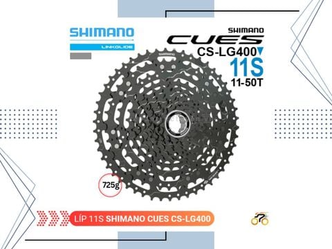 LÍP XE ĐẠP MTB - SHIMANO CUES LG400 / 11-50T - KIỂU THẢ HG (11 TỐC ĐỘ)