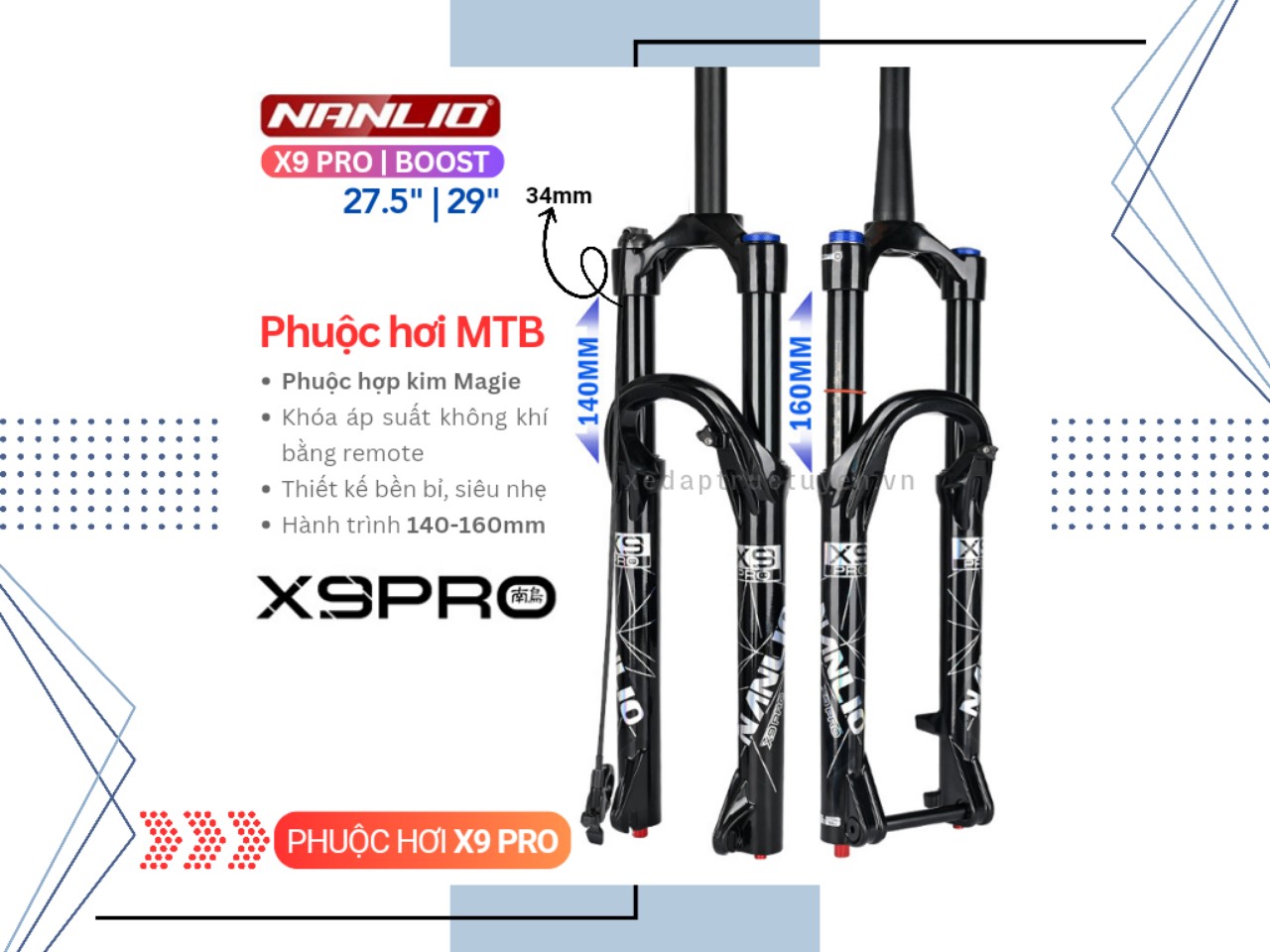 PHUỘC XE ĐẠP MTB 27.5