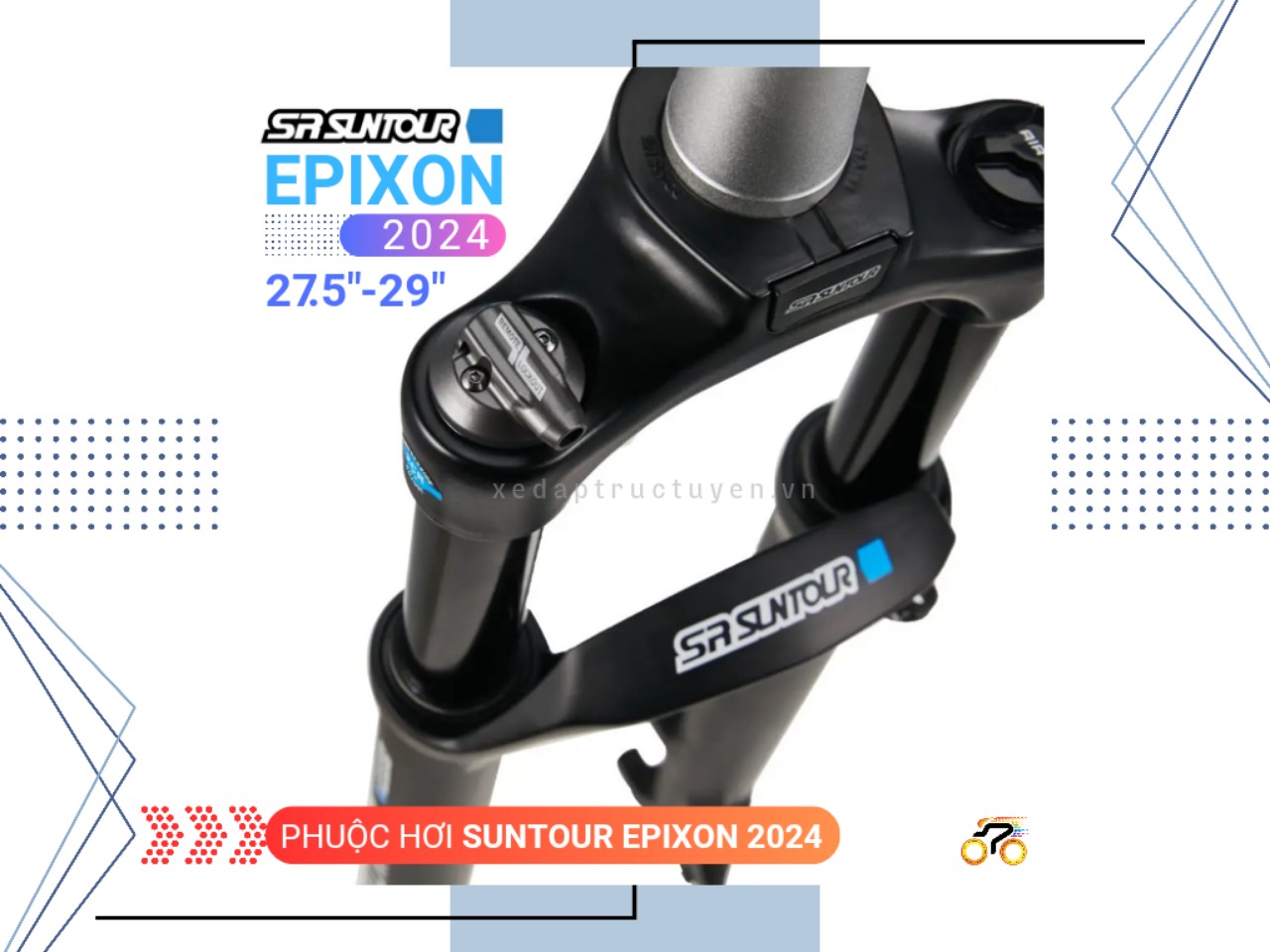 PHUỘC XE ĐẠP MTB 29 - SUNTOUR EPIXON 2024 - HƠI - REMOTE - THẮNG ĐĨA