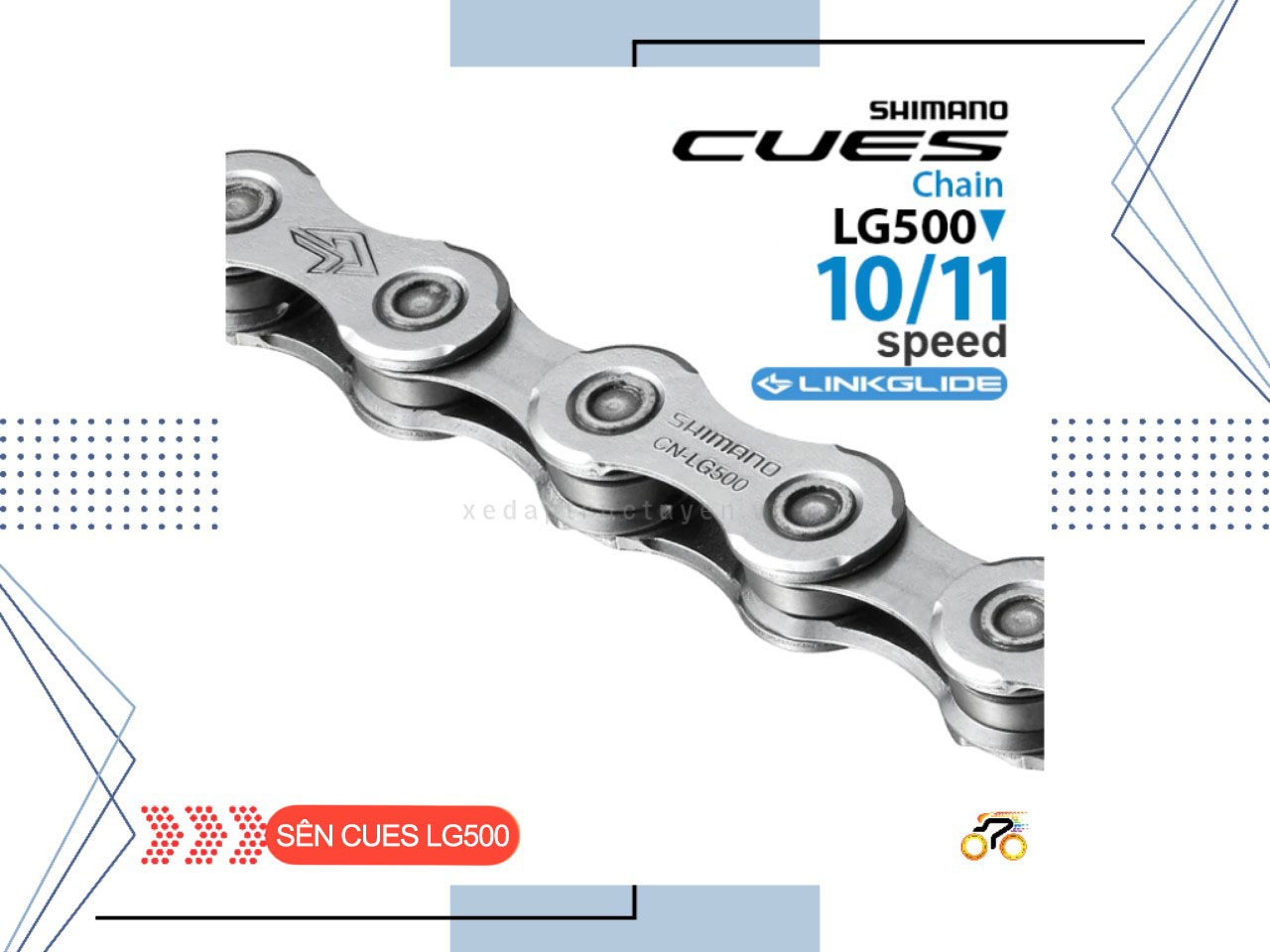 SÊN XE ĐẠP - SHIMANO CUES - LG500 (122 MẮT, KÈM KHÓA MỞ NHANH) (9/10/11 TỐC ĐỘ)