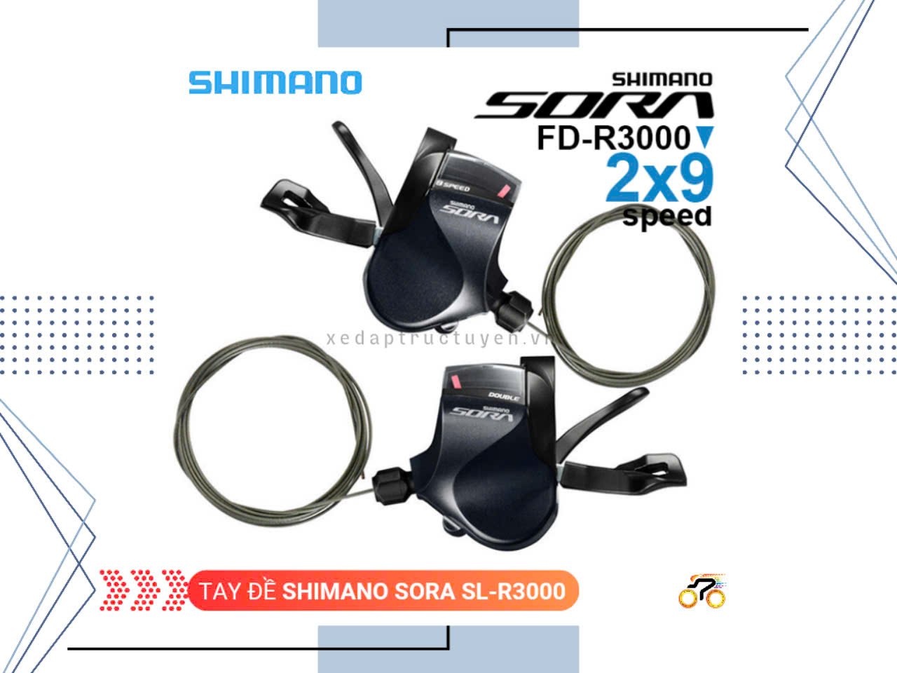 TAY ĐỀ - SHIMANO SORA SL R3000 - BẤM XẢ (2x9 TỐC ĐỘ)