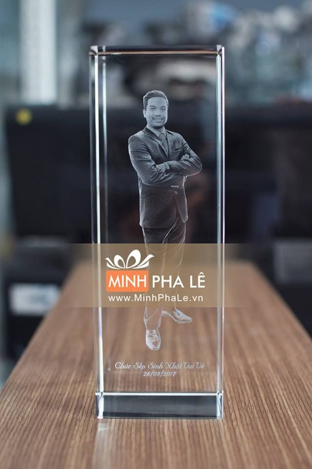 Chân dung 3D khối pha lê cao cấp VIP 3D-HCN (2 Size)