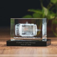 Khối pha lê 3d động cơ điện (3 Size)