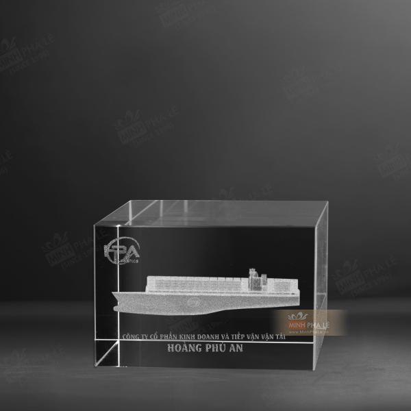 Khối pha lê 3d con tàu (3 Size)