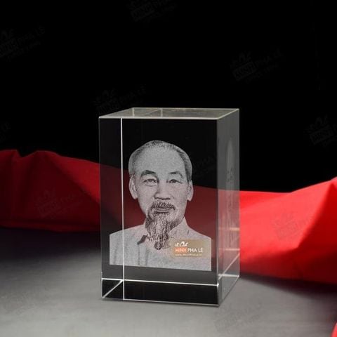 Khối pha lê 3d Bác Hồ (3 size)