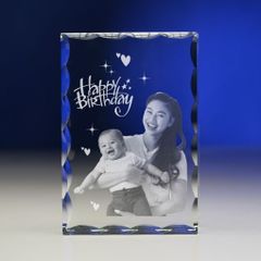 Chân dung 3d khối pha lê chữ nhật 3D-HCNVS-18