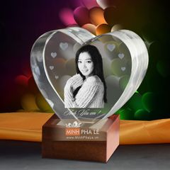 Chân dung 3d khối trái tim tình yêu 3D-Heart