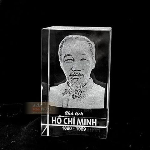 Khối pha lê 3d Bác Hồ (3 size)