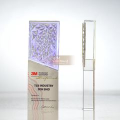 Cúp vinh danh pha lê hologram đa sắc CB010-W