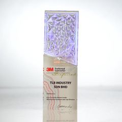 Cúp vinh danh pha lê hologram đa sắc CB010-W