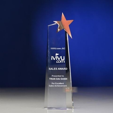 Cúp vinh danh pha lê CB015-02