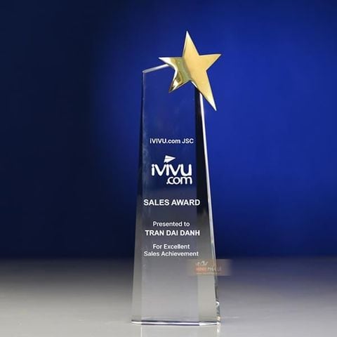 Cúp vinh danh pha lê CB015-02